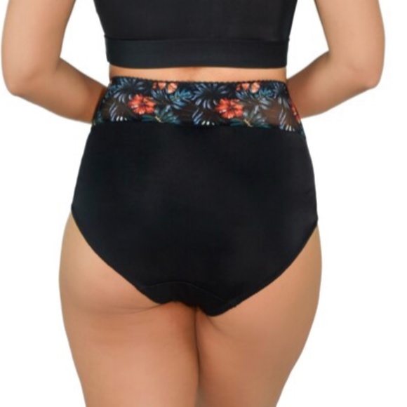 5 Pair Bundle - Rhonda Shear Mesh Insert High Waist Briefs - Picture 8 of 8